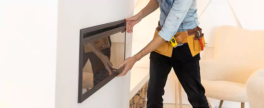 Metal Fireplace Installation in Bellaire, Texas